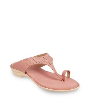 toe-ring flip-flops with synthetic upper