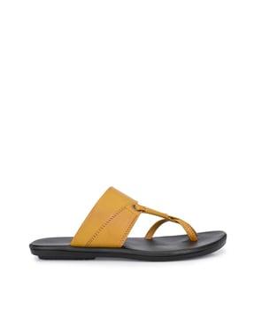 toe-ring flip-flops with synthetic upper