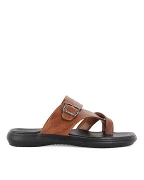 toe-ring multi-strap flip-flops