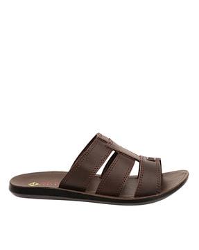 toe-ring sandals with slip-on styling