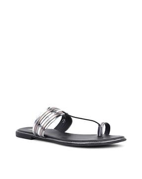 toe-ring slip-on flat sandals