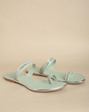 toe-ring slip-on flat sandals