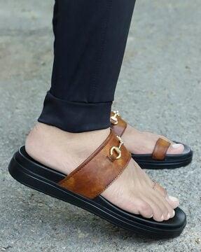 toe-ring slip-on sandals