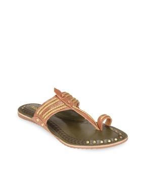 toe-ring slip-on sandals