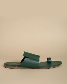 toe-ring slip-on sandals