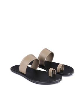 toe-ring slip-on sandals