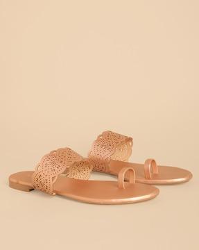 toe-ring slip-on sandals