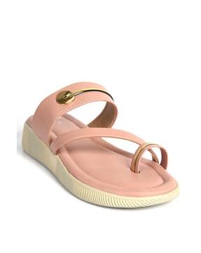 toe-ring slip-on sandals