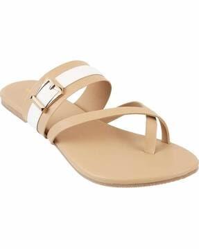 toe-ring strappy slip-on sandals