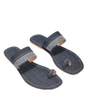 toe-strap leather sandals