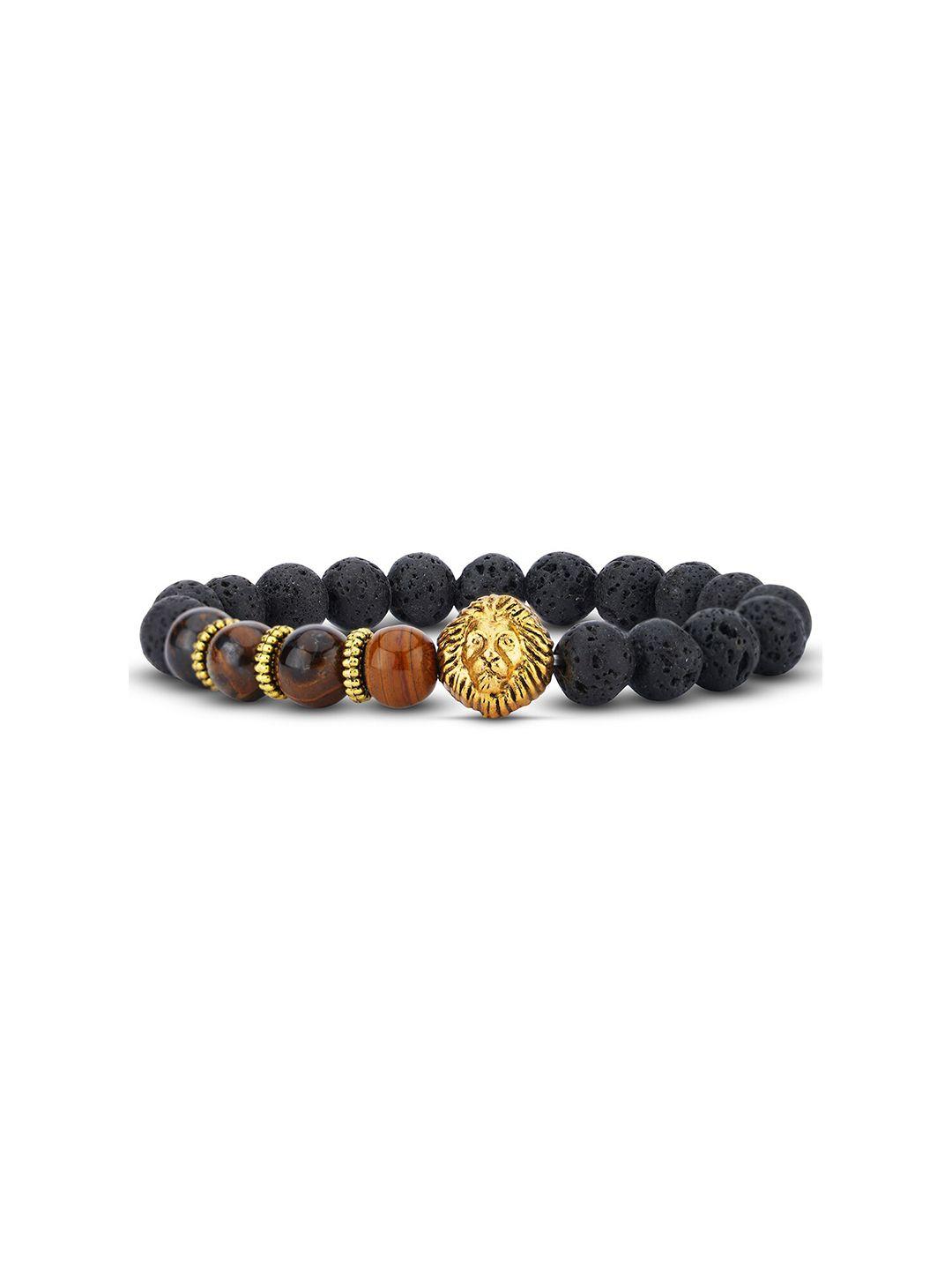 toffcraft men gold-plated beaded bracelet