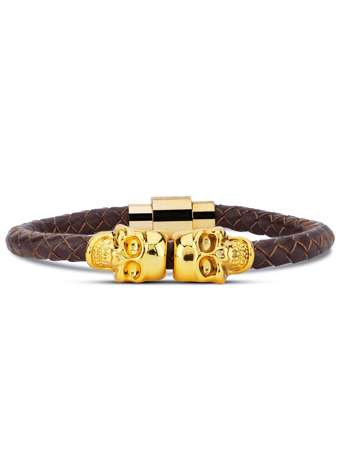 toffcraft men gold-plated wraparound bracelet