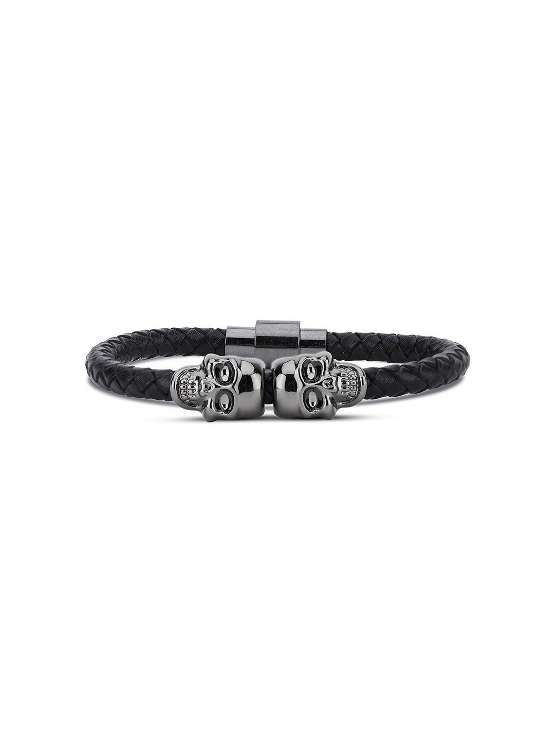 toffcraft men silver-plated wraparound bracelet