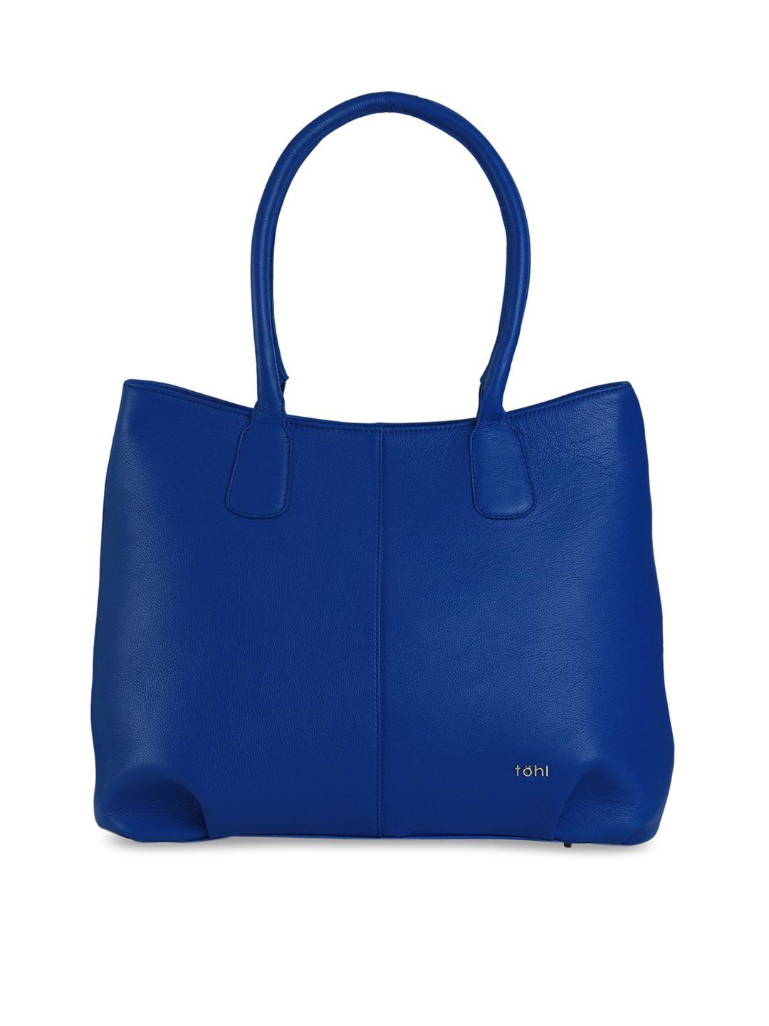 tohl blue solid tote bag