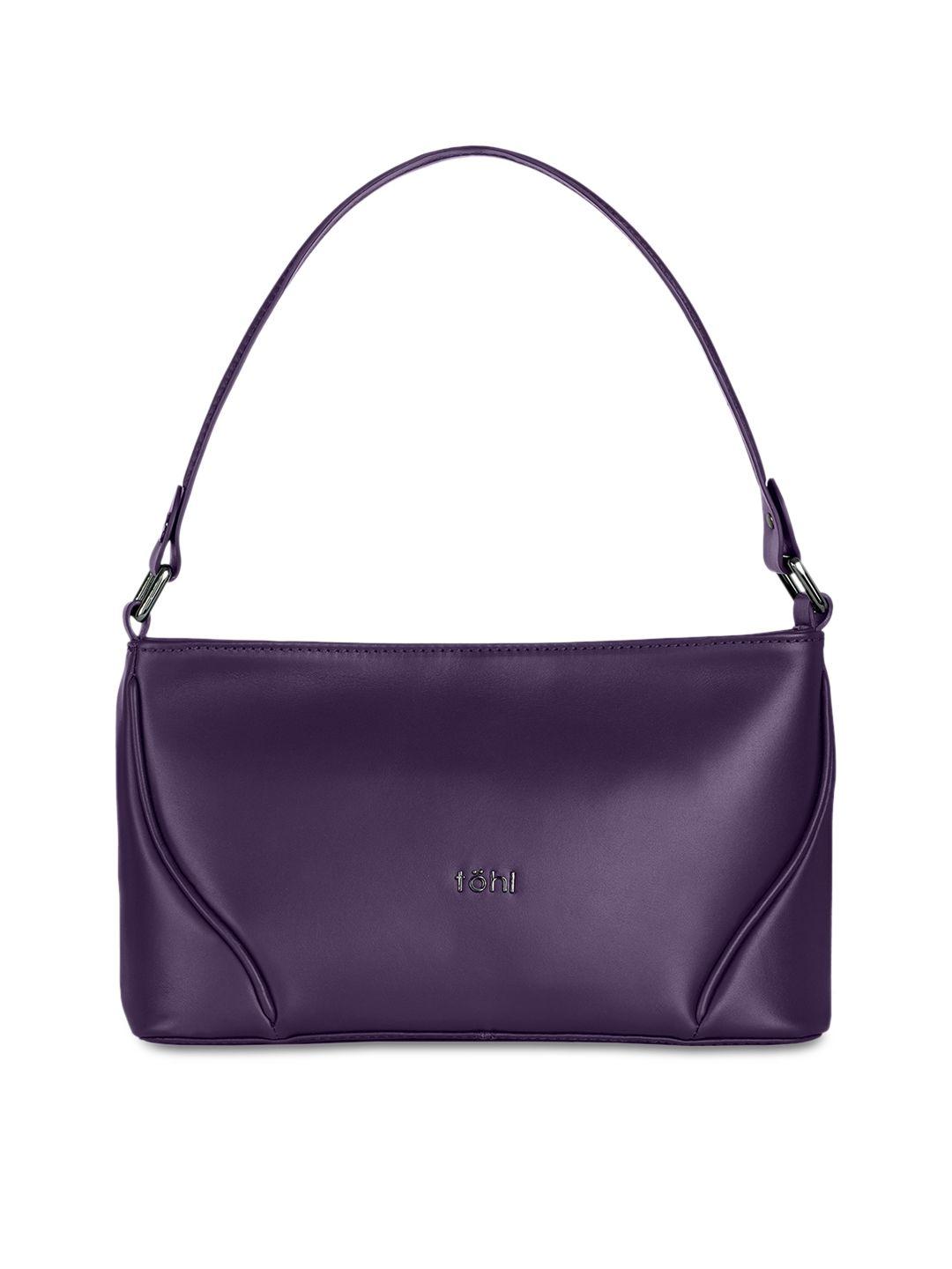 tohl purple solid shoulder bag