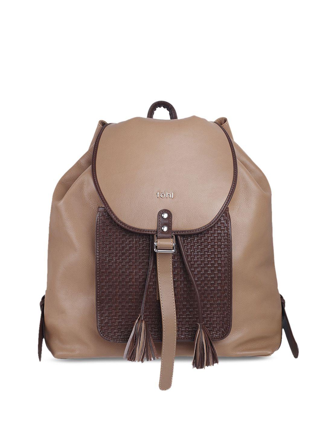 tohl women nude-coloured solid backpack