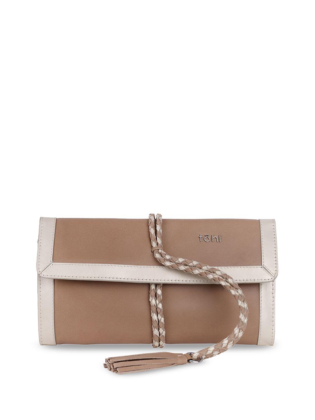 tohl brown solid clutch