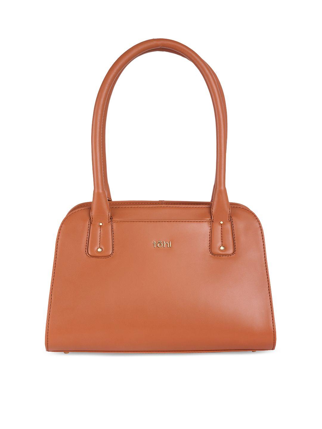 tohl brown solid leather shoulder bag