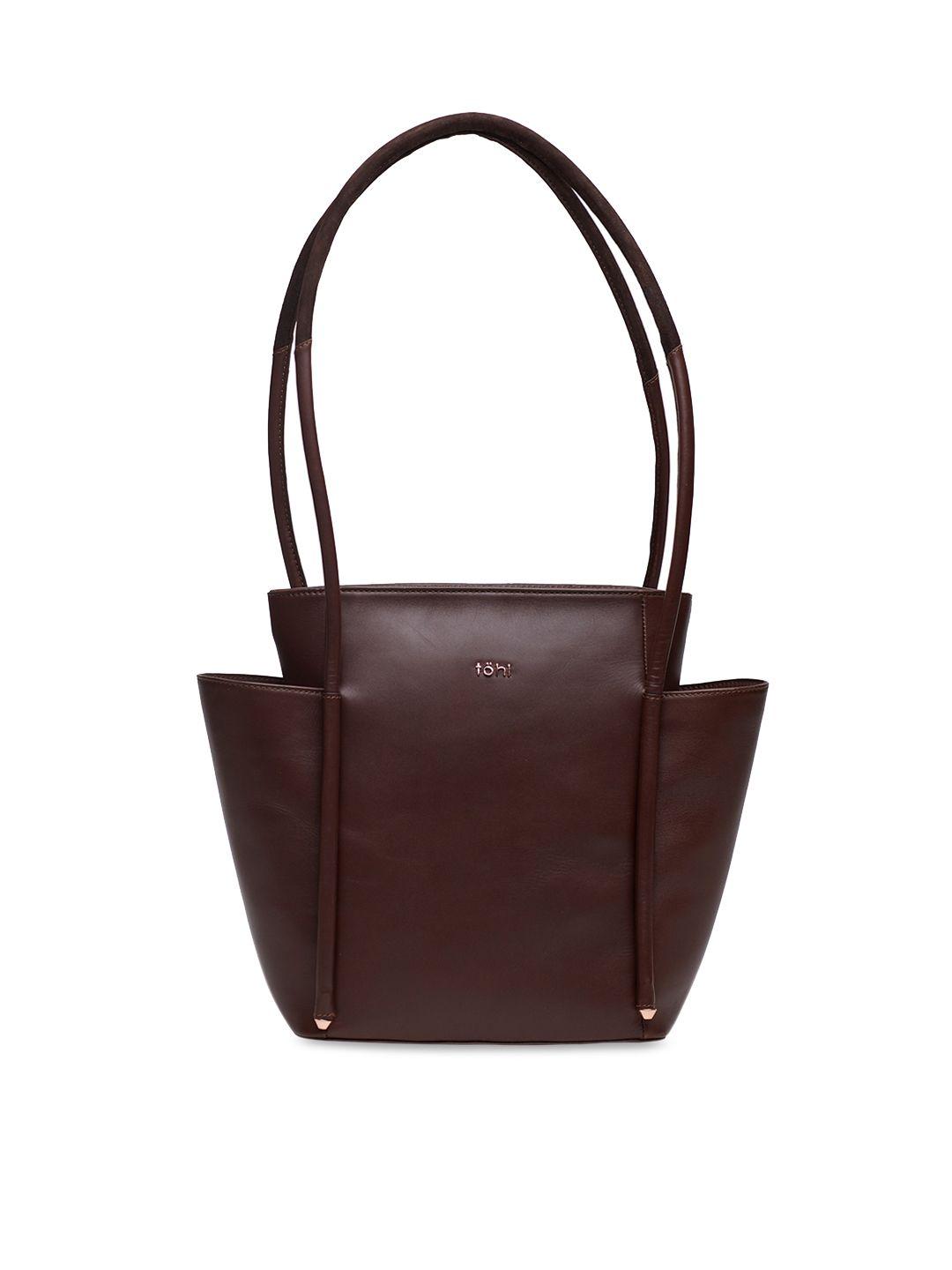 tohl brown solid shoulder bag