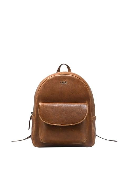 tohl fenwick tan leather medium backpack