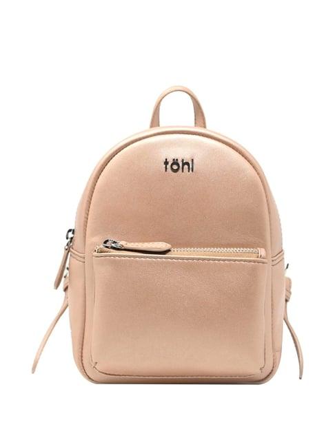 tohl nevern beige leather medium backpack