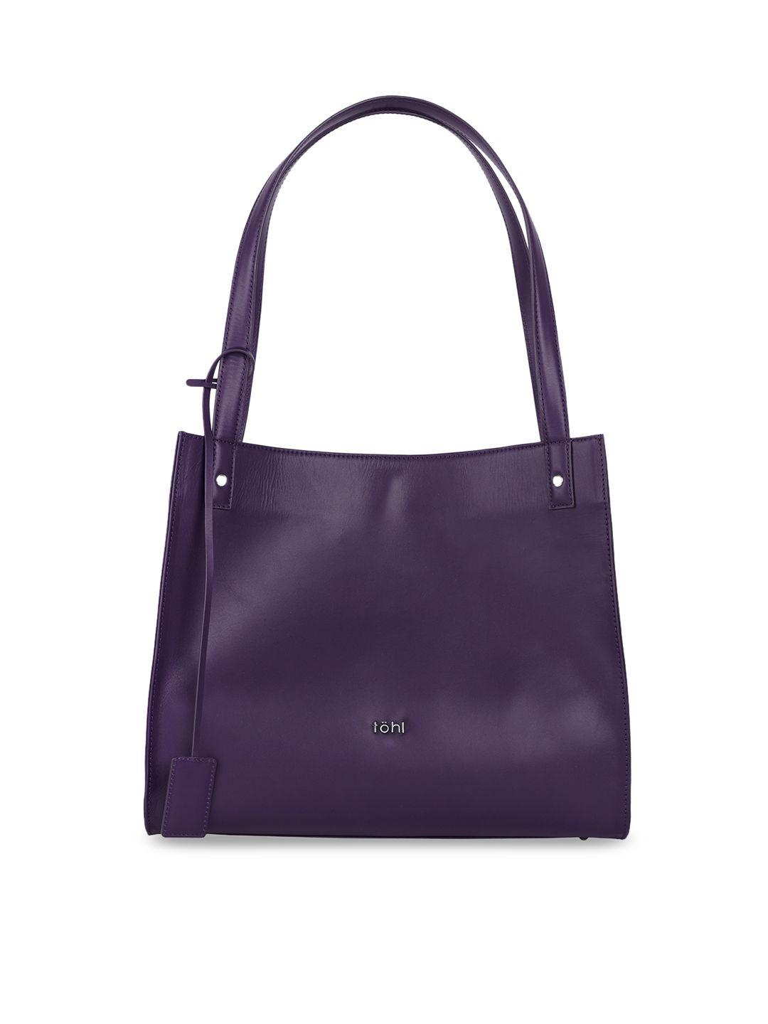 tohl purple solid tote bag