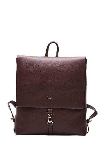 tohl rp 1 fulton brown solid leather backpack