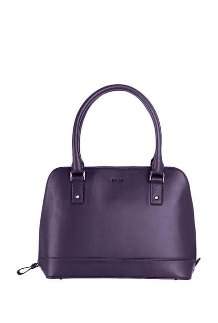 tohl rp 1 ridge purple solid leather handbag
