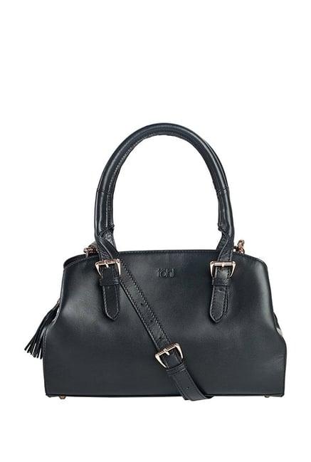 tohl rp1 alva black tassel leather handbag