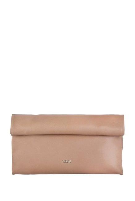 tohl rp1 fini nude solid leather clutch