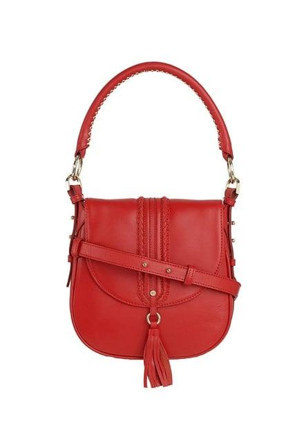 tohl rp1 gypsy red tassel leather handbag