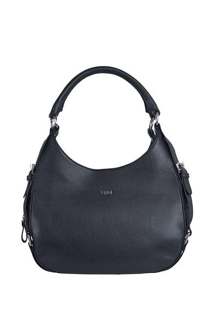 tohl rp1 kaia black solid leather hobo handbag