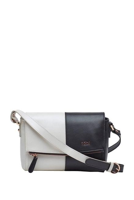 tohl rp1 madison white & black color block flap sling bag