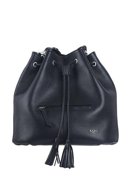 tohl rp1 montauk black tassel leather bucket backpack