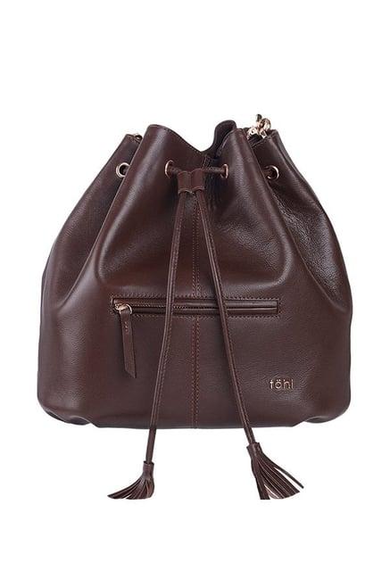 tohl rp1 montauk brown tassel leather bucket backpack