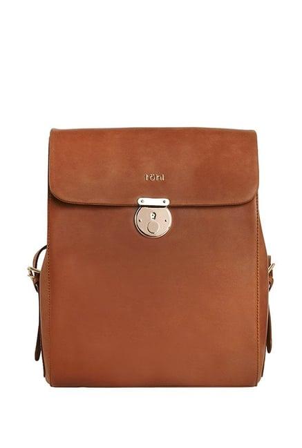 tohl rp1 mott cognac tan solid leather backpack