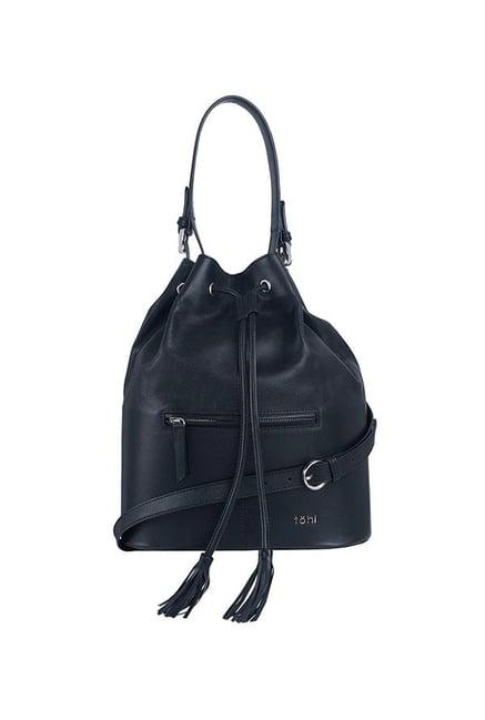 tohl rp1 nusa black tassel leather bucket shoulder bag