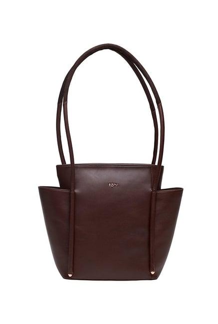 tohl rp1 perry chocolate brown solid leather shoulder bag