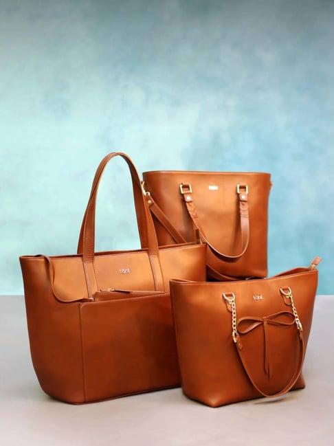 tohl tan solid medium shoulder handbag