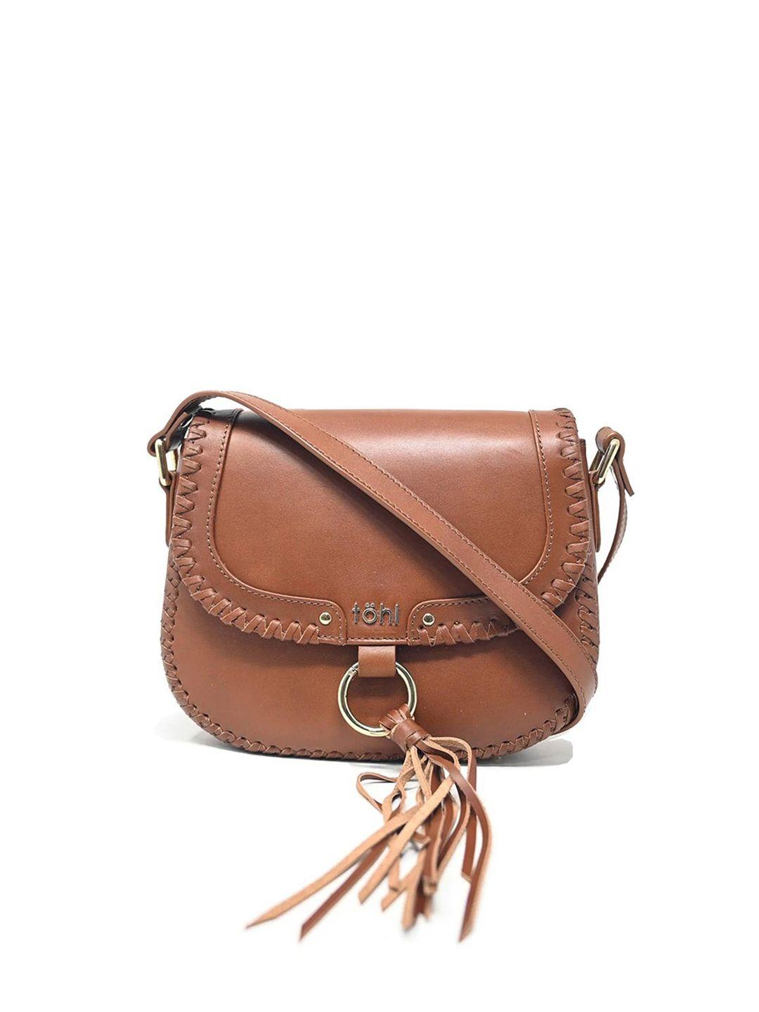 tohl tan solid sling bag