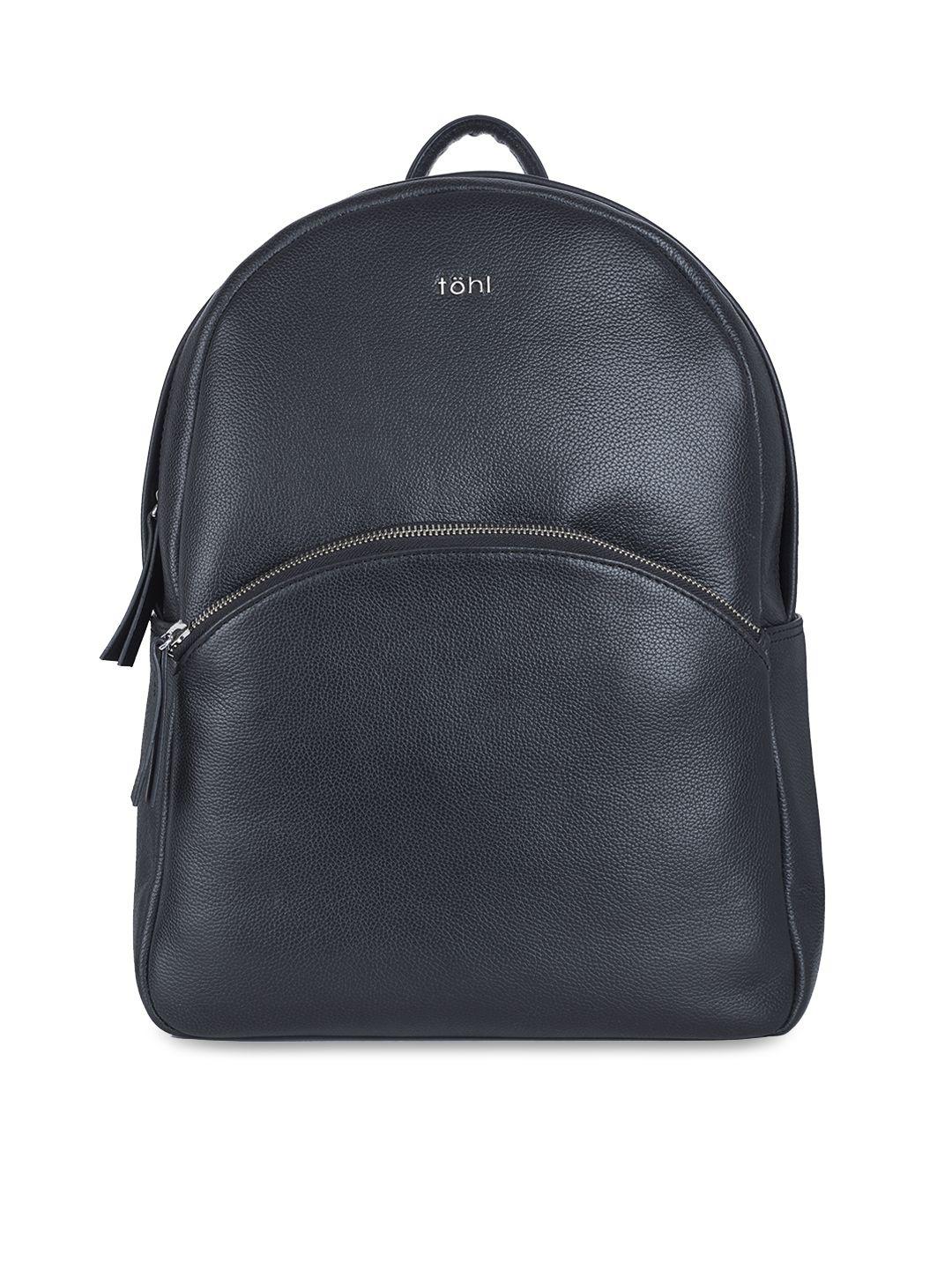tohl women black textured backpack