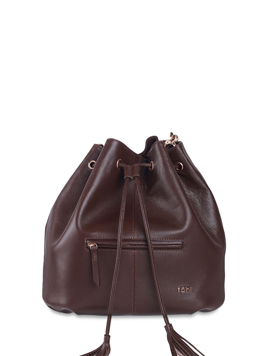 tohl women brown solid backpack