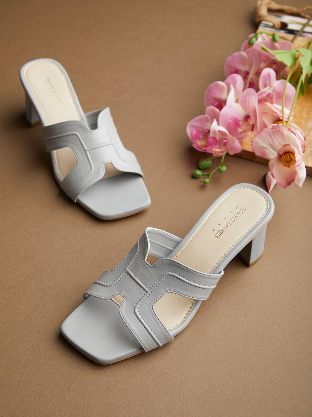 tokyo talkies square toe block heels