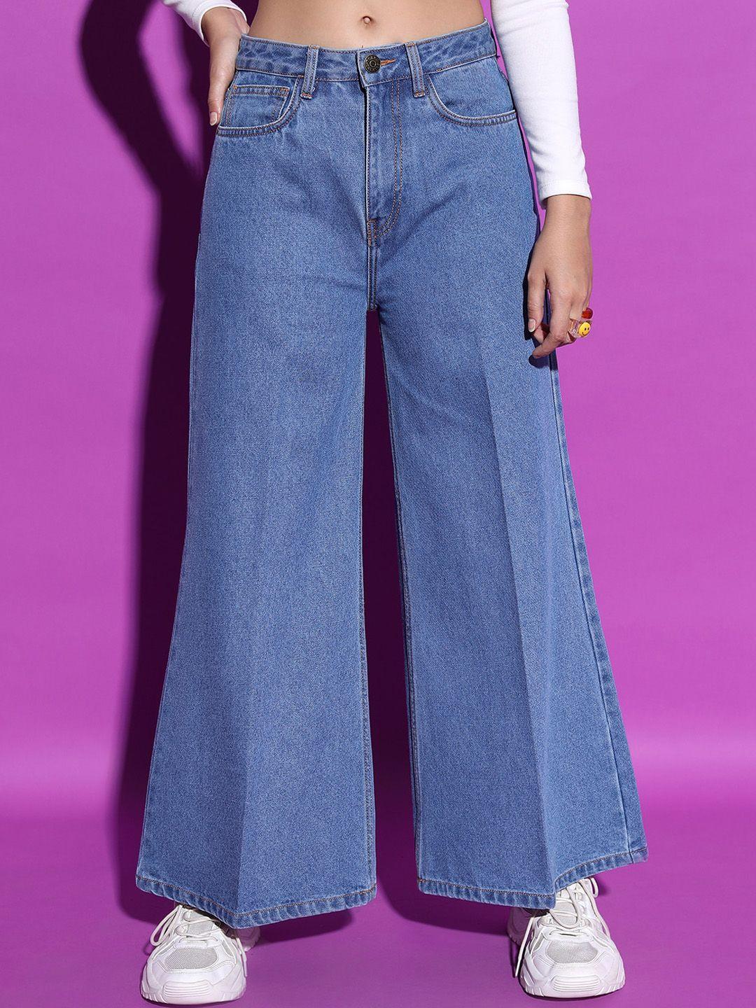 tokyo talkies women mid-rise clean look flared jeans