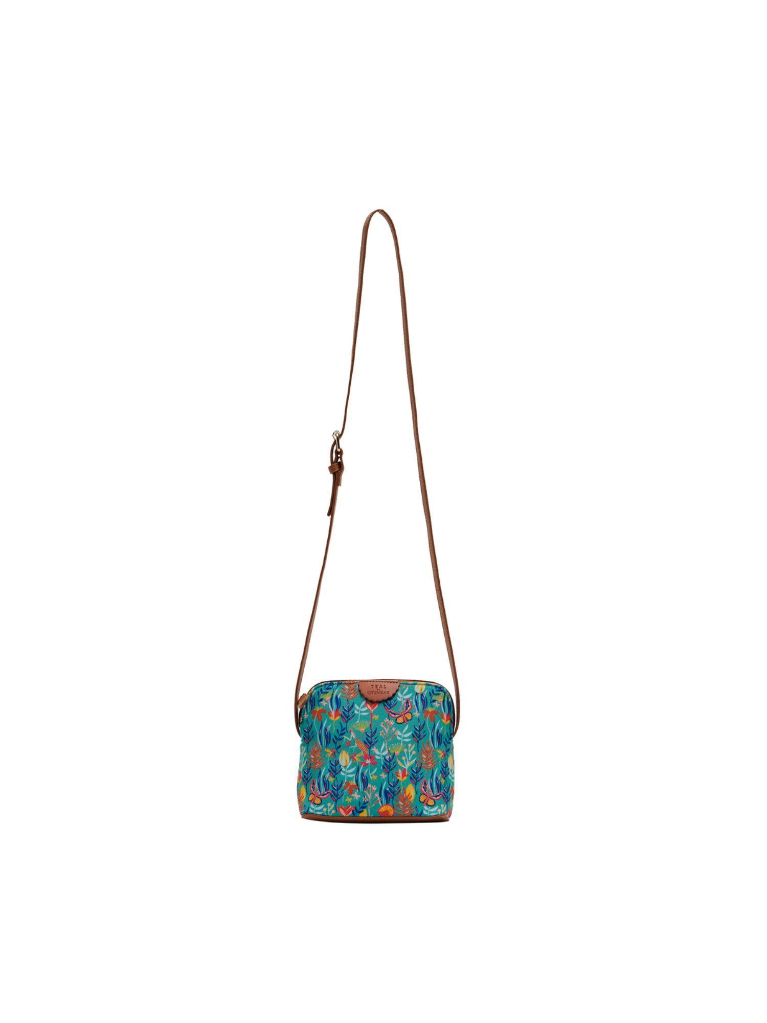 tokyo blooms and boons sling bag teal