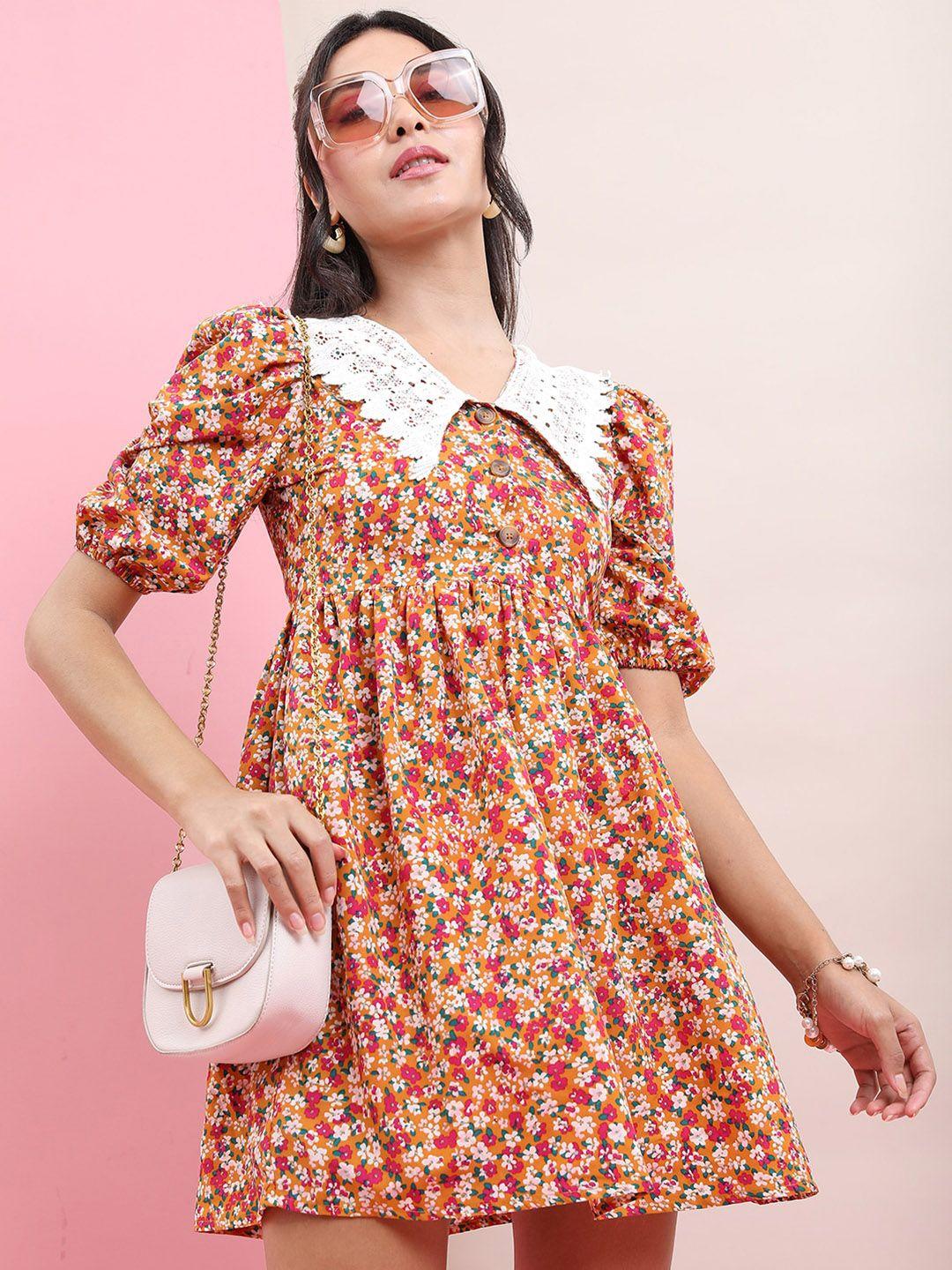 tokyo talkies above the keyboard collar floral dress