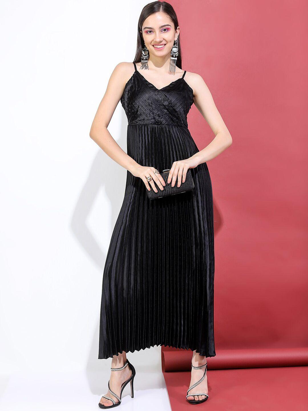 tokyo talkies black striped maxi dress