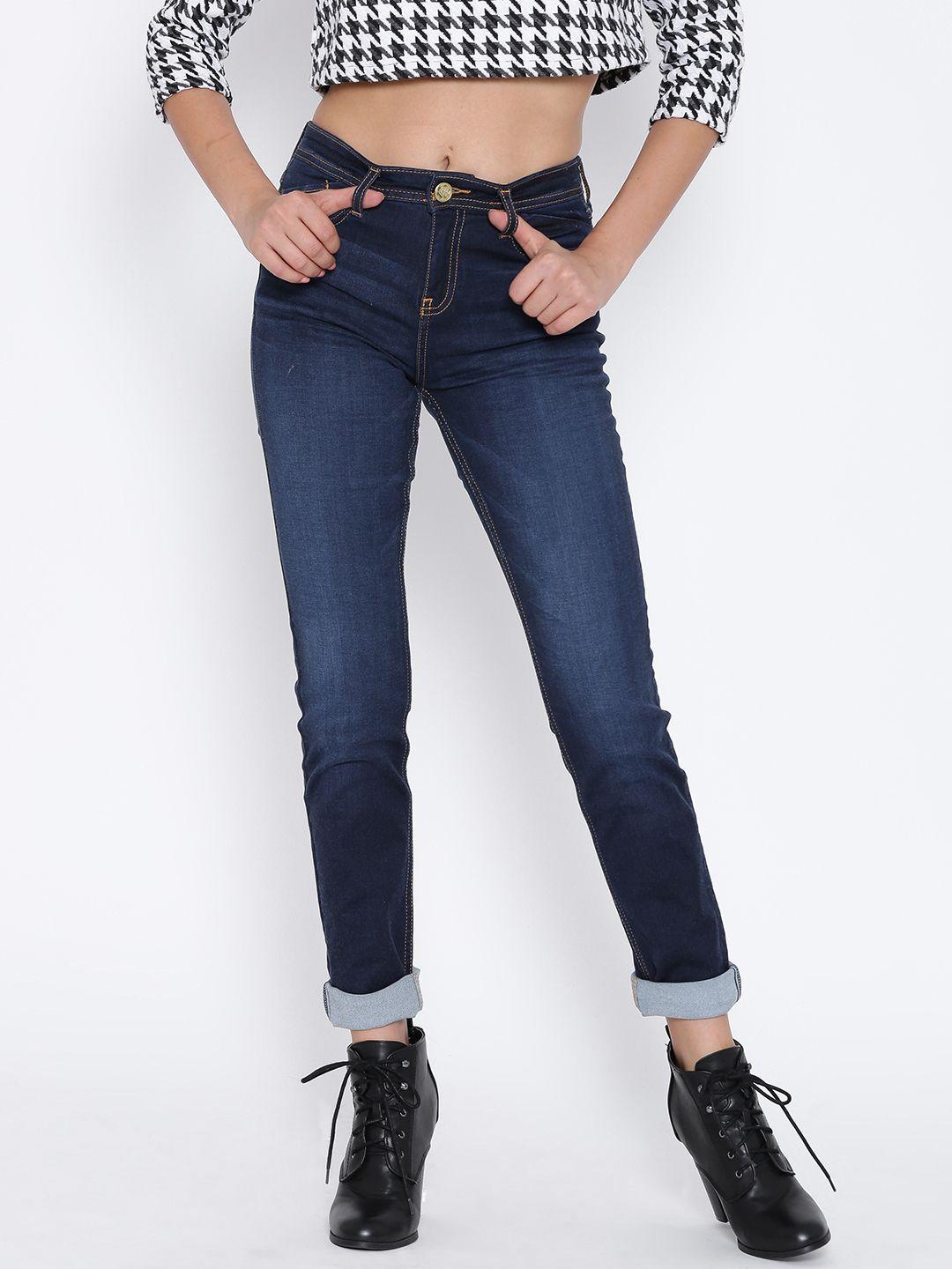 tokyo talkies blue washed high-rise skinny jeans