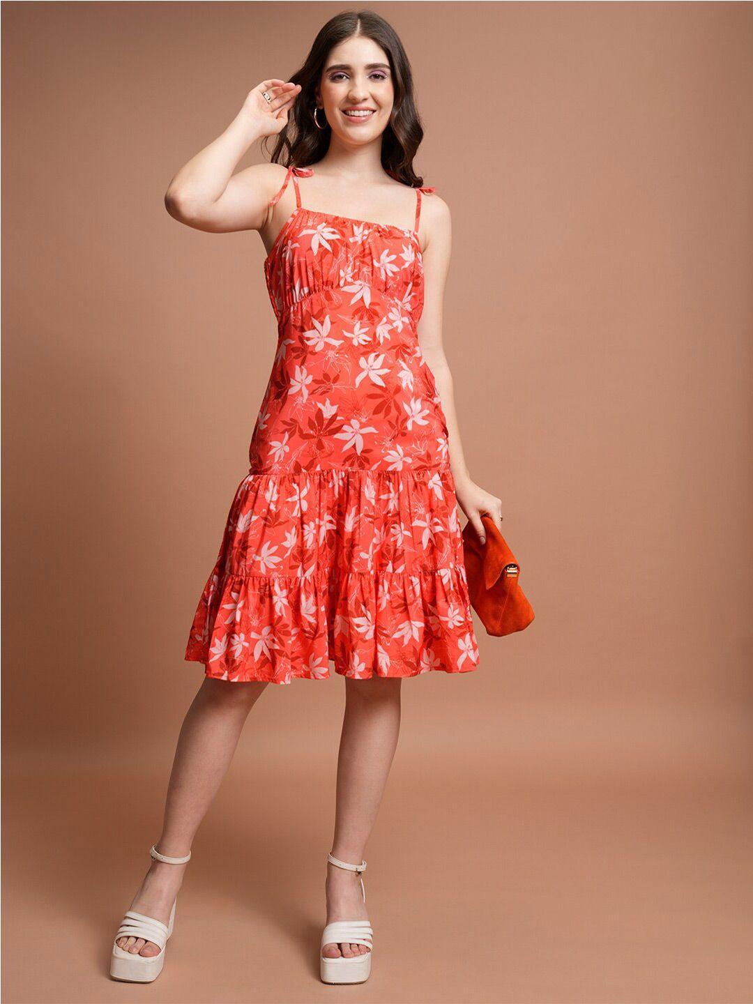 tokyo talkies floral printed a-line mini dress