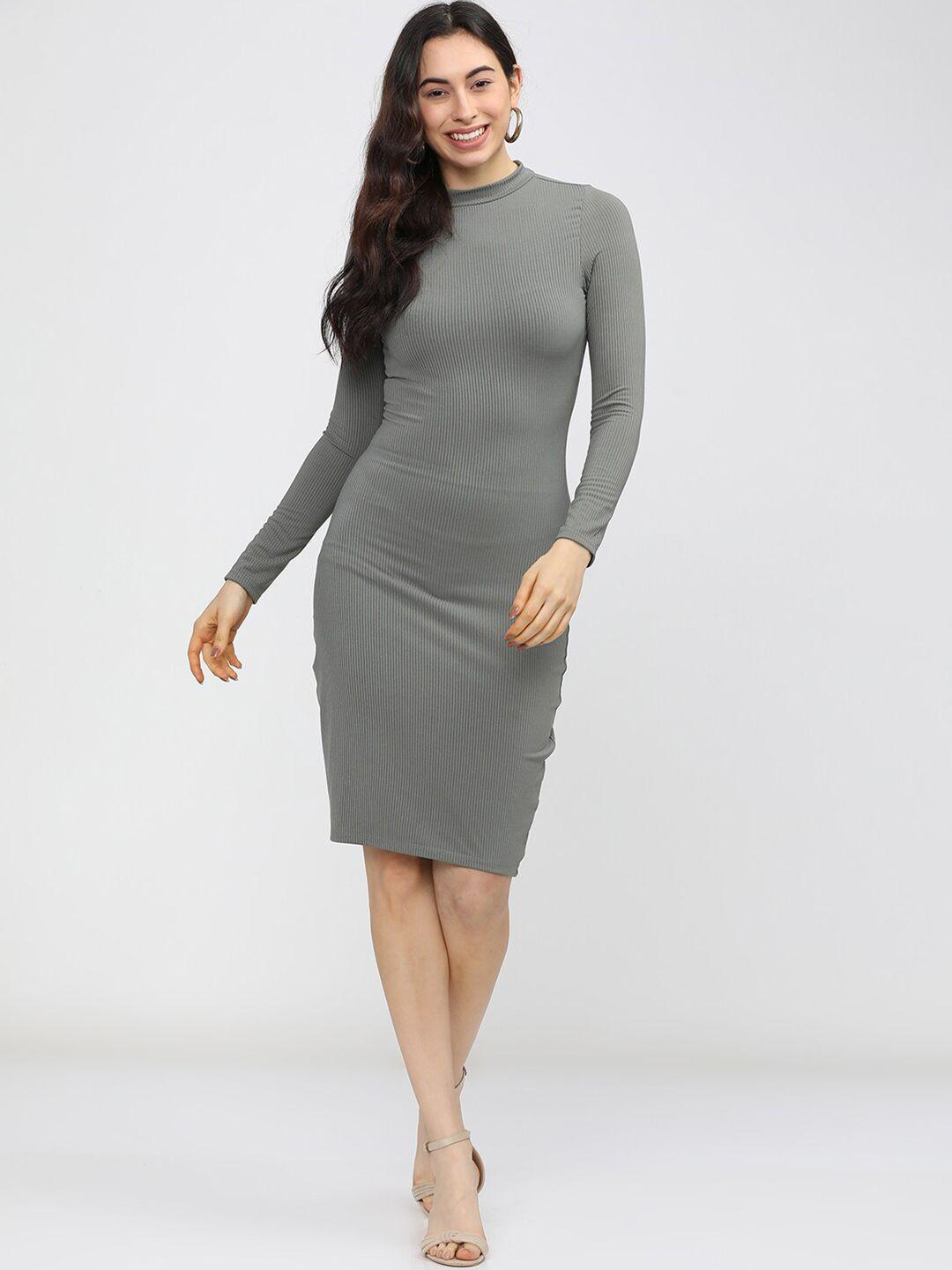 tokyo talkies grey bodycon dress